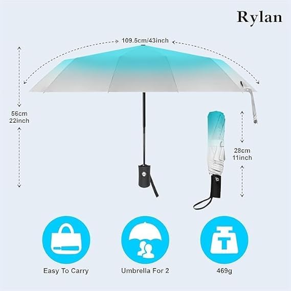 Image of TEKCOOL Umbrella, UV Big Size Umbrella for Sun Protection Rain Windproof Strong Large 3 Fold for Men Women Kids Boys Girls Perfect & Stylish Windproof & Compact?