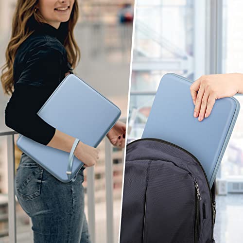 Image of FINPAC 13-inch Hard Shell Laptop Sleeve Case Compatible for 13.3 inch MacBook Pro /Air, Surface Laptop 3 /2, Dell Inspiron 13 /XPS 13, Shockproof & Water-Resistant Notebook Carrying Bag (Frozen Blue)