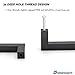Goldenwarm 10 Pack Black Square Bar Cabinet Pull Drawer Handle Stainless Steel Modern Hardware for Kitchen and Bathroom Cabinets Cupboard,Center to Center 6-1/4in(160mm) Kitchen Cupboard Handles