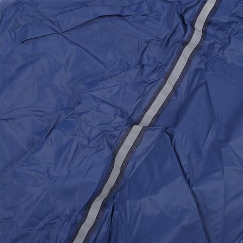 Capa impermeable de lluvia de nailon con bandas reflectantes y capucha transparente 7