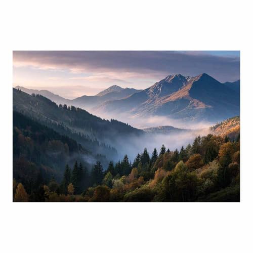 Cuadro en lienzo HUYEEI de paisajes naturales, pintura moderna de 40x60cm sin marco multicolor