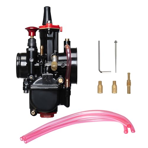 PWK 28mm Carburetor High Performance Universal Carburetor For 75cc to 125cc 2T4T Engine Motorcycle Kart Off-Road Pit Bike Racing Off-Road Bike Mini Bike Scooter ATV Quad Bike