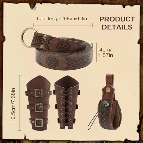 Sac banane médiéval en cuir pour ranger ses affaires de façon invisible en cosplay