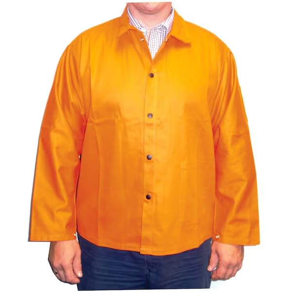 MOLLIFII FR Cotton Welding Jacket, 9oz Orange Sateen, Small, Mfr: PWOFRJS-A