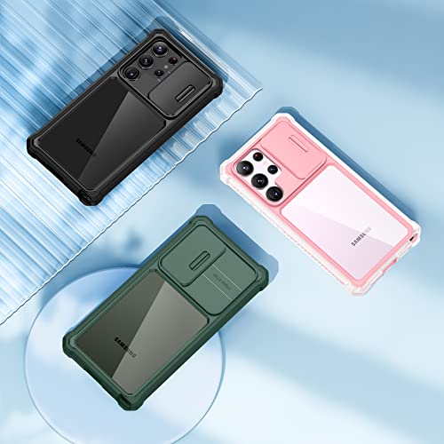 Ruky Camera Case For Galaxy S23 Ultra 5G 6.8" - Military-Grade Shockproof Rugged Protection, Black #TOP7