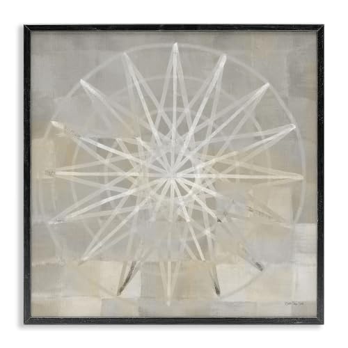 'Balanced Linear Fractal Design Modern Square'| Framed Giclee Art