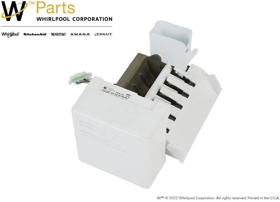 Whirlpool WPW10190961 Genuine OEM SxS Refrigerator Ice Maker Assembly Replacement Part - Replaces W10122503, 2212352, 2212353, W10190961