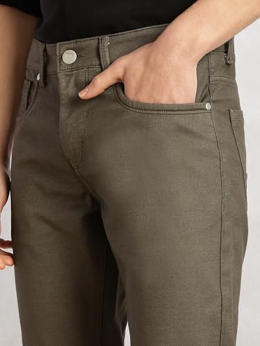 Image of Thomas Scott Men's Cricket Club Collection Mid-Rise Straight Fit Stretchable Jeans | 5-Pocket | No-Fade Denim