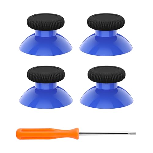 eXtremeRate Thumbsticks for Xbox Series X|S, 4PCS Replacement Joysticks Repair Kit for Xbox Wireless Controller, Custom Accessories Analog Stick for Xbox One S/X/Elite Controller - Blue &amp; Black