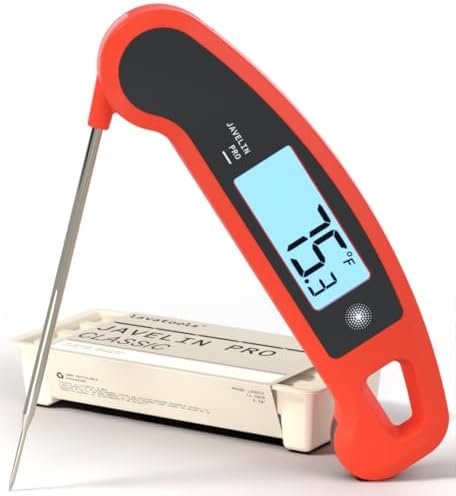 Lavatools Javelin® PRO Classic Ultra-Fast 2-Second Professional Digital Instant Read Meat Thermometer for Grill and Cooking, Auto-Rotating Backlit Display, IP65 Water Resistant, NSF Certified – Sambal