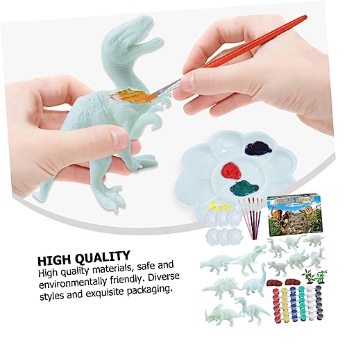 ADOCARN 64 Unidades Animais Pintados Faça Você Mesmo Kit Modelo Terno Infantil Crianças Diy Artes Ar