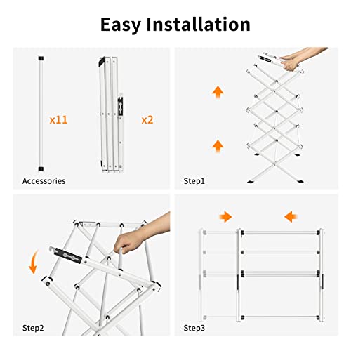 Jophaiipy-Foldable-Drying-Rack-ClothingClothes-Drying-Rack-Folding-Indoor-and-Outdoor-RackLaundry-Drying-Rack-Collapsible-Black-White