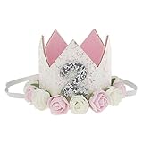 >>.Material: Elastano. COUXILY Princesa bebé Flor Corona Diadema cumpleaños Accesorios para el Cabello un (FS02)
