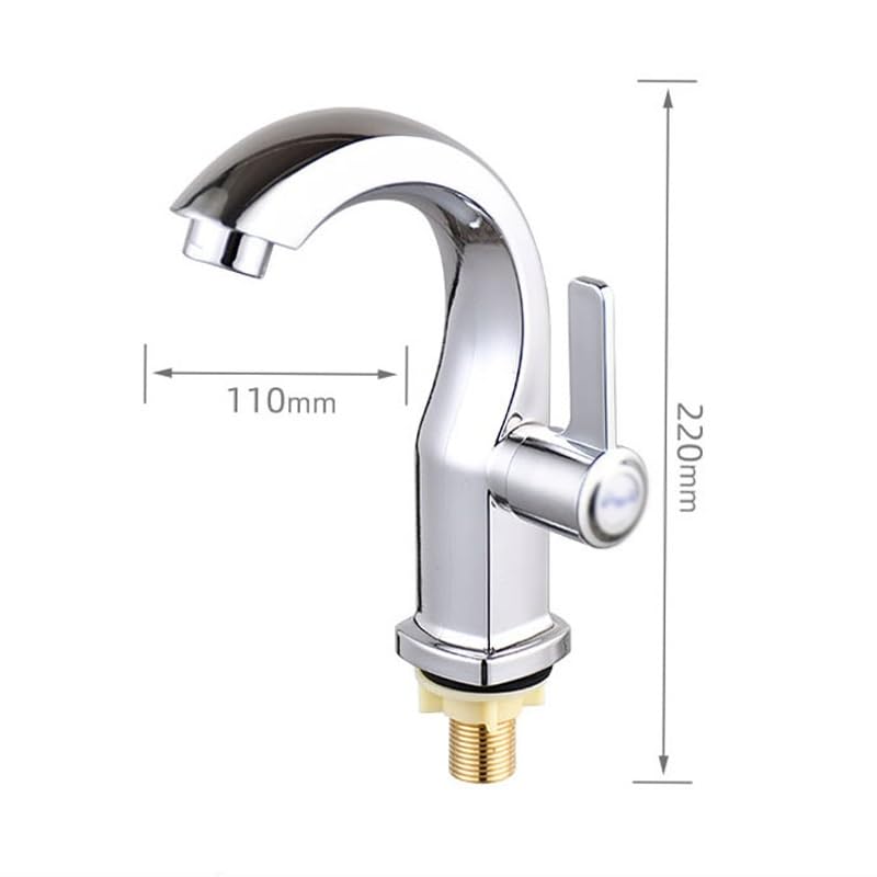 Robinet froid à interface universelle pour lavabo compact monotrou - 6