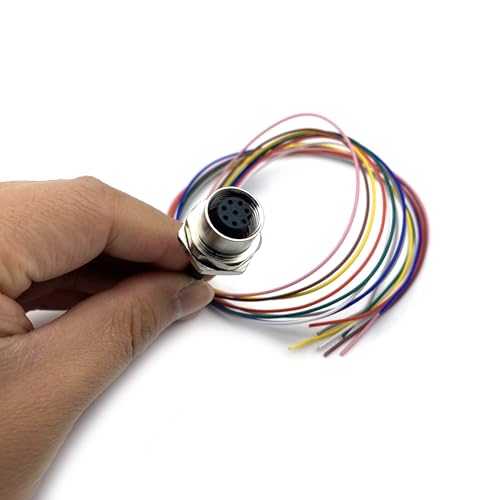 Conector M12 8 pines hembra con cable, 0.5 m miniatura 5