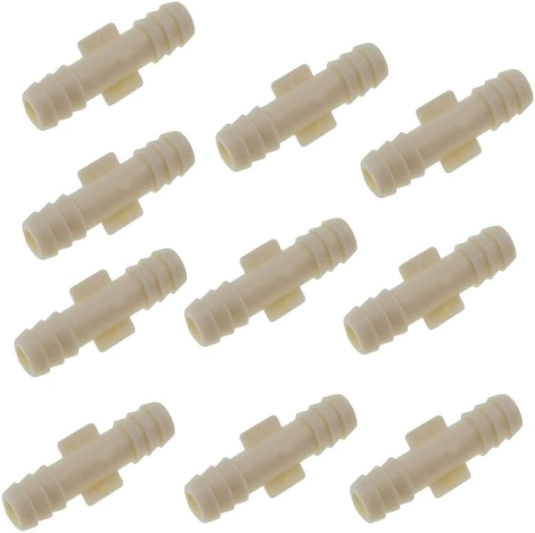 KarParts360 Hard Vacuum Tubing Connector | Plastic | White | Straight Connector | 0.31 Inches Outer Diameter