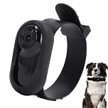 Pet Camera Collar, Full HD Cat Dog Collar Camera with Video Recording & 90° Wide Angle Lens, No WiFi Needed Pet Action Camera for Dogs Cats Gift Indoor/Outdoor (Black)