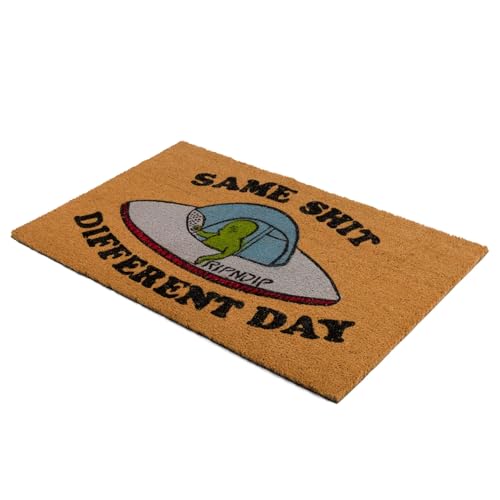 Rip N Dip Same Sh*t Different Day Door Mat - Brown