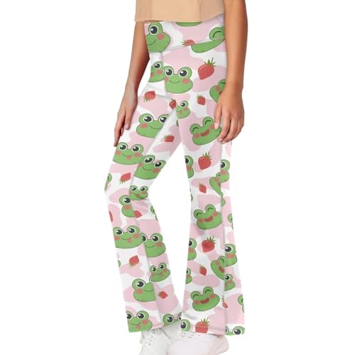 Girls' Flare Leggings High Waisted Kids Flare Yoga Bootcut Pants Bell Bottoms Leggings Dance Workout Casual Pants3