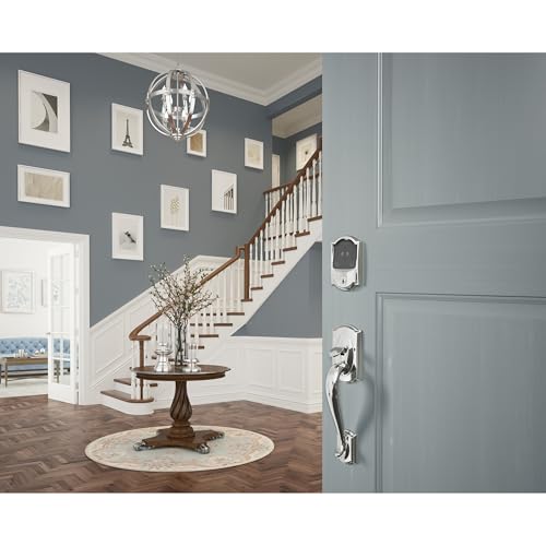 Image of Schlage Encode Plus Smart Wi-Fi Lock for Front Door, Keyless Entry Deadbolt, Unlock with Apple Watch, Built-in WiFi and App Control, Easy Install, Alexa & Apple HomeKit Compatible, Bright Chrome