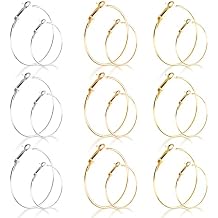 72PCS Earring Hoop Jewelry Making,URSMART Beading Hoop Earrings Finding Open Round Earring Hoops DIY Craft Supplies 30MM/40MM