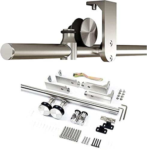 Kit de rail pour porte coulissante silencieux sans rail au sol acier inox