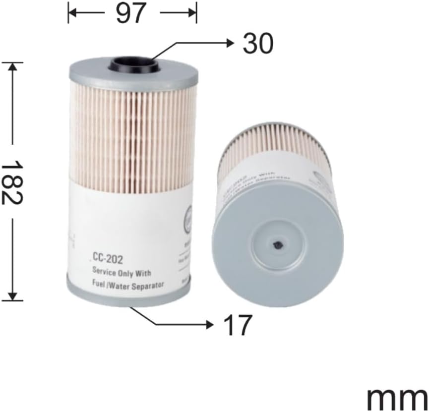 Fuel Paper Filter FS19728 Compatible with Caterpillar E460 Drill Rig, JCM933, JCM936C, JCM936D, JCM936F, CT460, ZE2