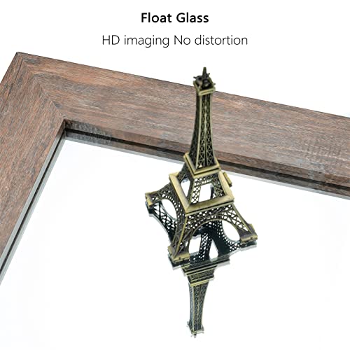 Syndra Wall Mirror Wall-Mount Mirror Rectangular Rustic Mirror Wood Mirror Decorative Vanity Mirror For Bedroom, Living Room, Bathroom,Entryway,Farmhouse, Horizontal/Vertical 20" X 28" Wood Color #TOP2