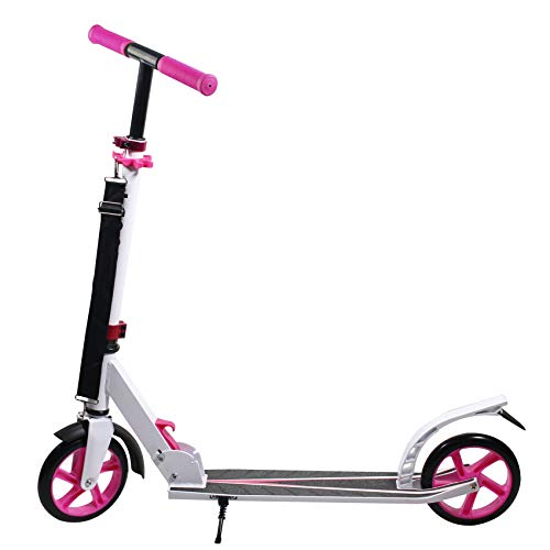 Geelife Scooters 2 Wheel Folding Kick Scooter for Adults Teens Youths Boys Girl (Pink)