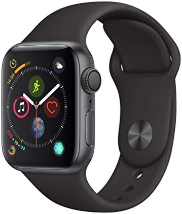 Apple Watch Series 4 (GPS, 40mm) Aluminiumgehäuse Space Grau - Sportarmband  Schwarz : Amazon.de: Uhren