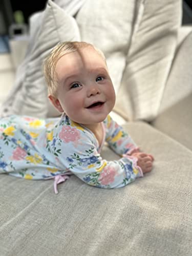 Mud Pie Baby Girls Kimono Sleeper, Blue Floral, 3-6 Months #TOP3