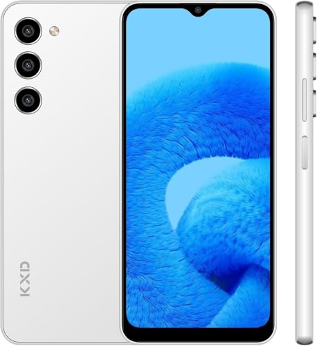KXD A09 Smartphone | 6.56” Cell Phone | 6/128GB | Unlocked AT&T/T-Mobile | (White)