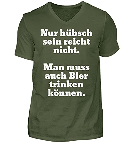 T-shirt bière col en V homme vêtement humoristique taille M
