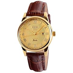 Brown strap+Gold case+Gold Dial