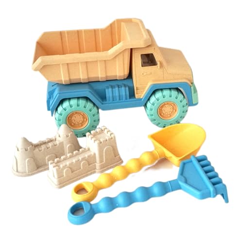 Sandkastenspielzeug, Sandspielzeug Für Kinder | -Bausatz,Sand-LKW-Spielzeug, -Strandspielzeug, Schaufel, Rechen, 2 Burg-Sandformen, Sandspielzeug Für
