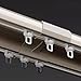 Heavy Duty Continuous Double Track Curtain Track Electrophoresis Double Row Track ABS Seal Aluminium Alloy Slide Ceiling Mounted for Room Privacy Barrier(White,5.9ft)