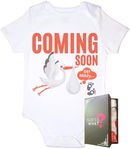 In a Gift Box, Baby Announcement Onesie for Grandparent, Grandma, New Dad, Pregnancy Reveal, Hello Daddy, Coming Soon, Newborn,Pregnant Surprise Ideas