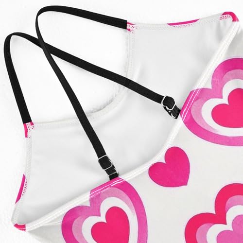 Colorful Gradient Heart peachGirls Swimsuits 1 Piecing Bathing Suit Girl Girls' Swimwear trajes de ba?o para ni?a 4t4