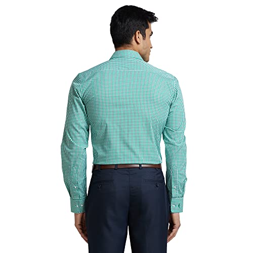 Image of Park Avenue Men Cotton Checkered Slim Fit Shirt