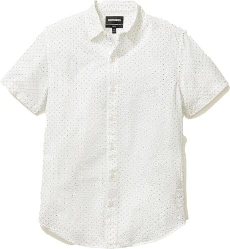 Bonobos - Mens Riviera Point Collar Button Down Woven Shirt, Color Seersucker Dot - Blue, Size: Small x Regular3