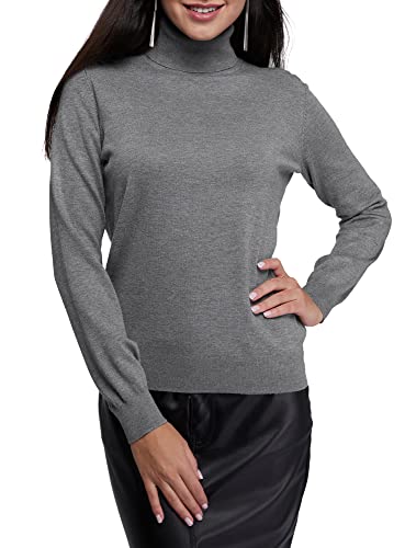 oodji Collection Mujer Jersey Básico de Punto, Gris, ES 38 / S