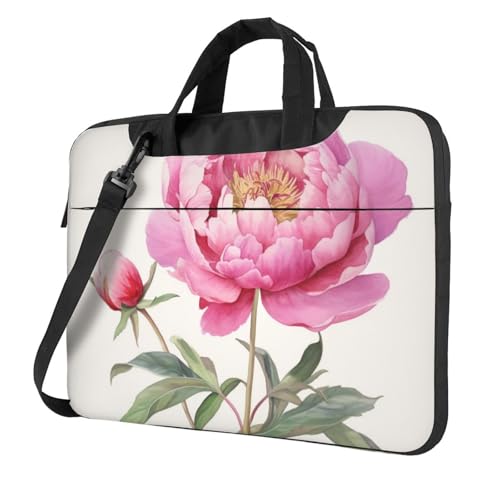 Sac d'ordinateur résistant aux chocs pivoine avec doublure technique