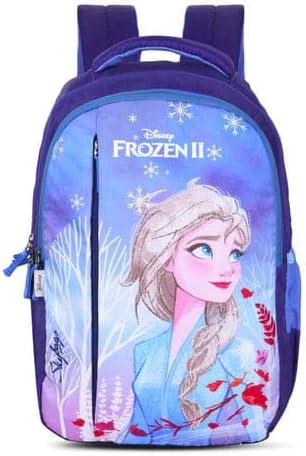 Skybags Printed School Backpack for Kids, 04 Blue (Disney Frozen New)