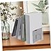 KALLORY 4pcs Clear Plastic Desk File Sorter Section Vertical Book Organizer for Efficient Office Storage Stylish and Modern Design with Rounded Corners for Safe