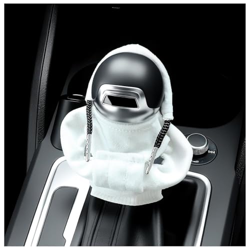 Image of OFBAND Funny Car Gear Shift Cover,Cute Car Gear Shift Hoodie as Christmas Cars Decorations,Universal Soft Shifts Knob Cover Protects from Wear & Dust (White)