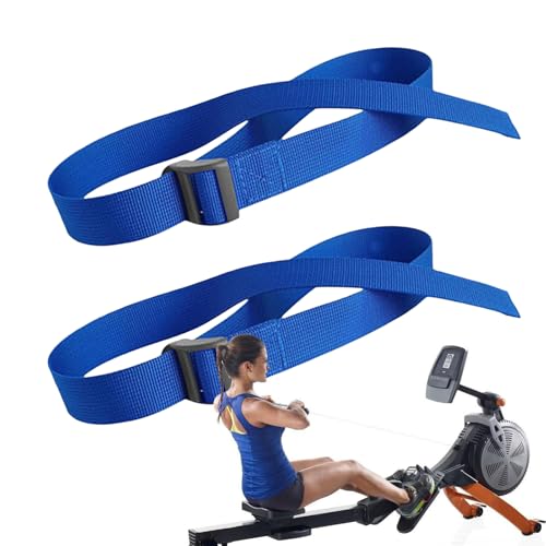 Bandas de pedal elípticas de 2 paquetes de correa de ejercicio para piernas | Correas de pie ajustables duraderas para máquina de remo, escritorio elíptico | Accesorios - Piezas para máquinas de