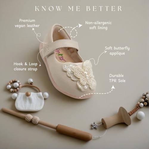 Image of KazarMax Baby Girls Lightweight | Casual Ballet Flat Ballerina 9 Month to 48 Month