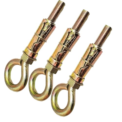 Image of Pure Source India Swing Anchor Fasteners Iron Hook for Hanging Swing (Gold, 12 mm) - 3 Pieces