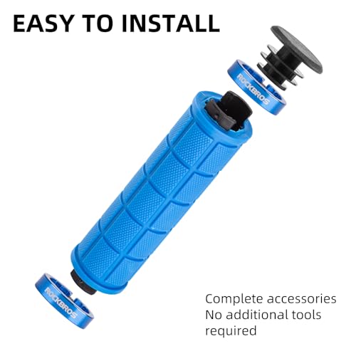 image for ROCKBROS 4Pcs(2 Pairs) Bike Handlebar Grips Double Lock On Bike Grips 