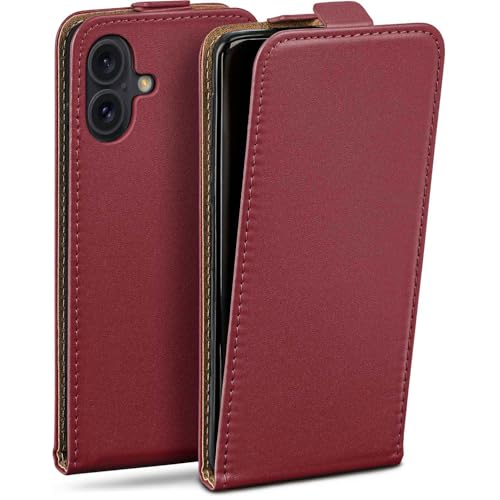 Étui de protection à rabat pour Apple iPhone 16 Plus cuir moex